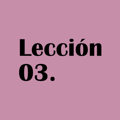 Lección 3